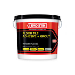 Floor tile adhesive and grout for wooden floors
