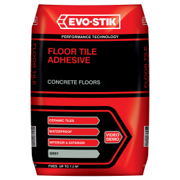 Floor tile adhesive for concrete floors